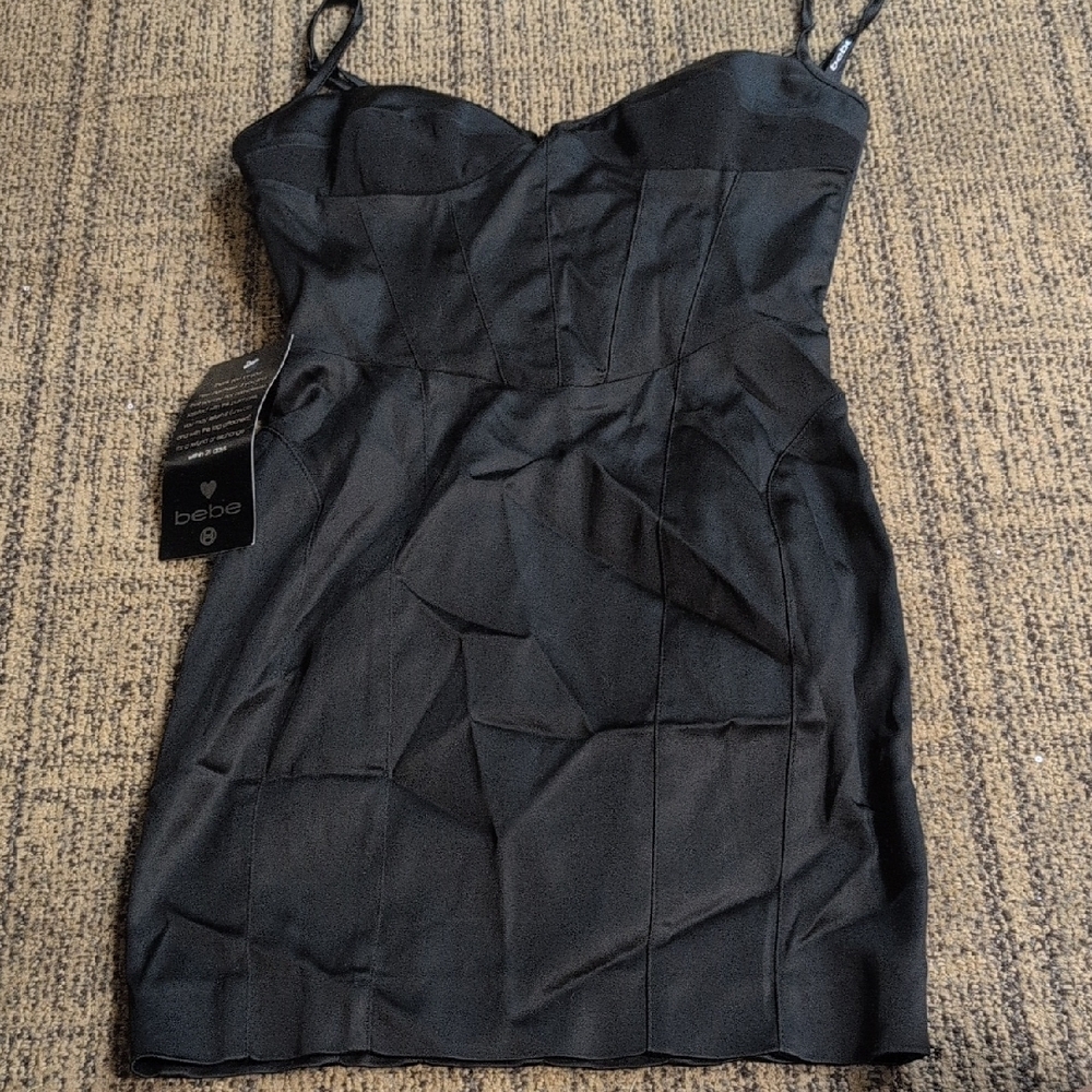 Bebe Elegant Black Strapless Dress